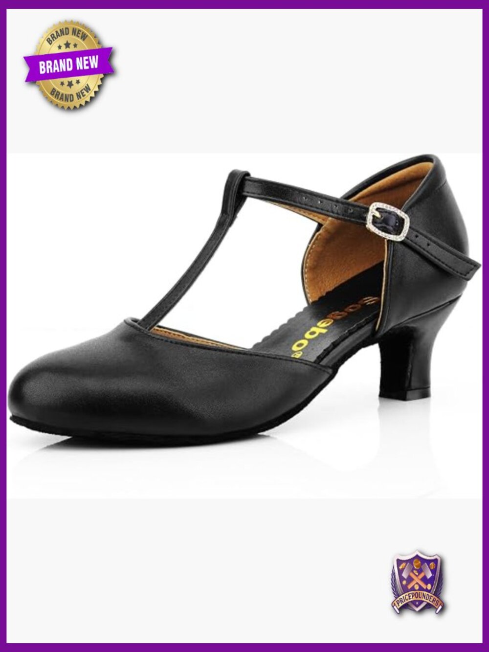 Women's Latin Ballroom Dancing Heels T-Strap Pumps Character Shoes